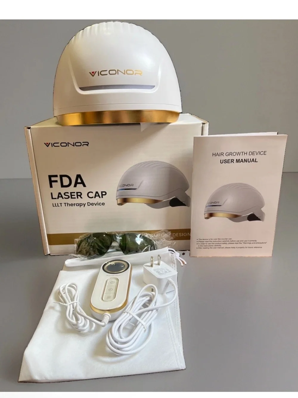 VICONOR Infrared Red Light Therapy Cap Hair Growth 272 Laser & LEDs Thicker Hair